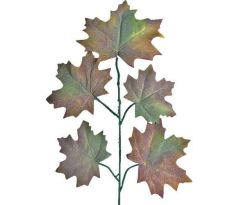 Umelý list zelenohnedý 60 cm