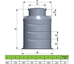 Vodomerná šachta 1600x1000 K