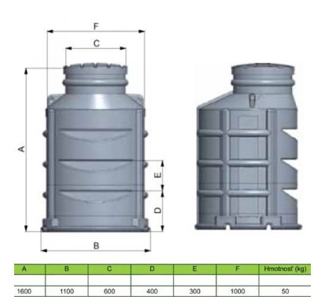 Vodomerná šachta 1600x1000 S