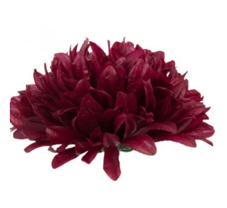 Umelá chryzantéma saténová burgundy 16 cm