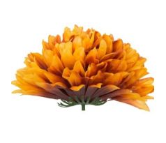 Umelá chryzantéma saténová oranžovohnedá 16 cm