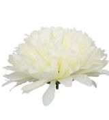 Umelá chryzantéma saténová krémová 16 cm