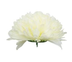 Umelá chryzantéma saténová krémovožltá 16 cm