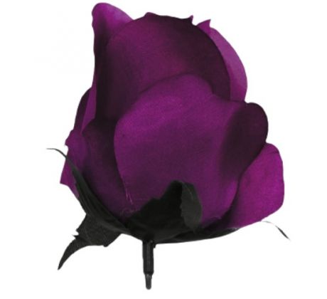Umelá ruža saténová fialová 9 cm