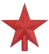 Hviezda červená na vianočný stromček 20 cm / 1 ks