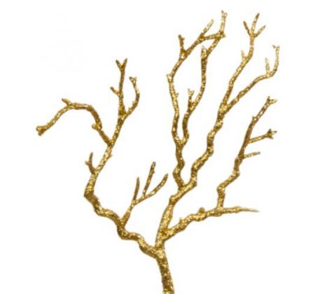 Vetvička zlatá trblietavá 24 cm