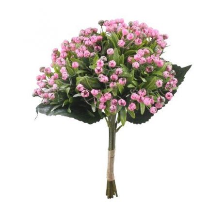 Umelá kytica gypsomilka ružová 34 cm