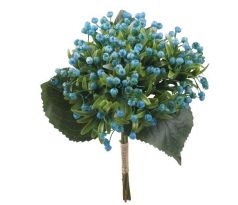 Umelá kytica gypsomilka modrá 34 cm