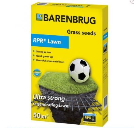 Trávne osivo BARENBRUG RPR LAWN  50 m²- 1 kg mimoriadne pevná a vysoko regeneračná