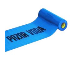 Páska fólia výstražná POZOR VODA modrá 30 cm / 100 m, hrúbka fólie 70 my