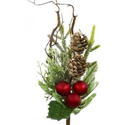Umelá vianočná halúzka 34 cm