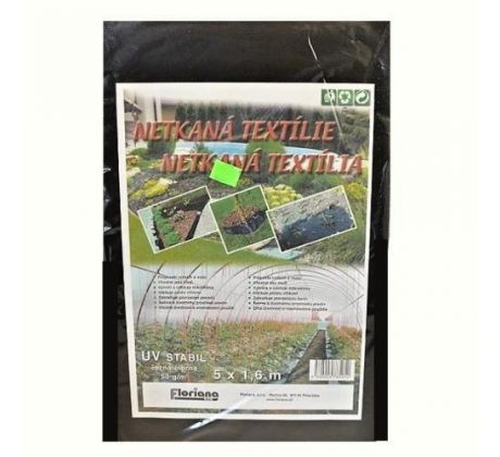 Netkaná textília 5 x 1,6 m čierna 50g/m2 mulčovacia