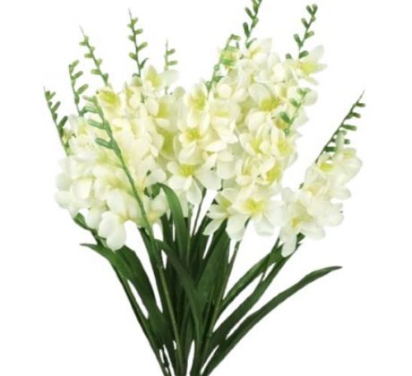 Umelá kytica frézie krémová 60 cm