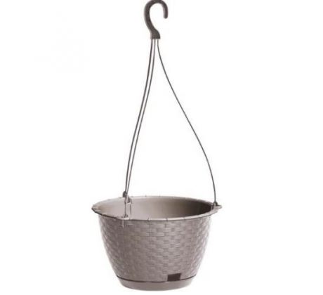 Kvetináč závesný 24,3 cm, mocca DRLW240