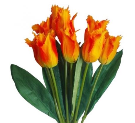 Umelá kytica tulipány oranžové 44 cm