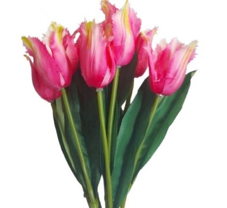 Umelá kytica tulipány ružové 44 cm