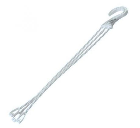 Plastový záves na kvetináč biely 50 cm