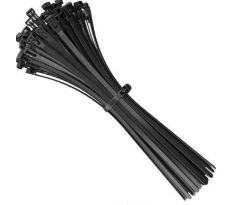 Páska sťahovacia čierna 3,6 mm / 200 mm - 50 ks