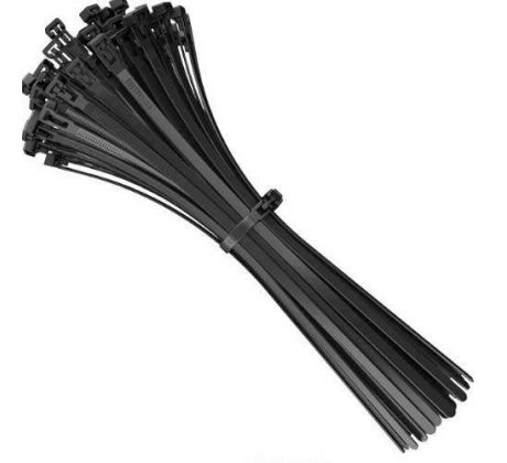 Páska sťahovacia čierna 3,6 mm / 200 mm - 50 ks