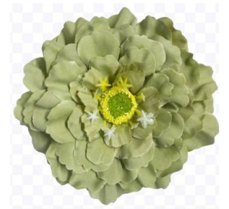 Umelá cínia zelená 9 cm