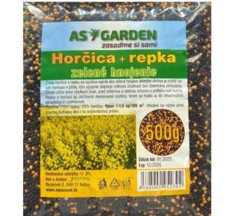 Horčica a repka na zelené hnojenie 500 g