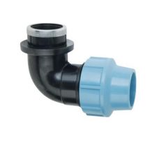 PE Koleno 90° s vnútorným závitom 63 mm x 2 "