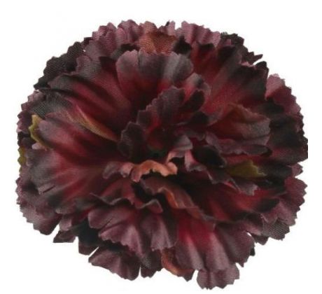 Umelý karafiát bordovo čierny 9 cm