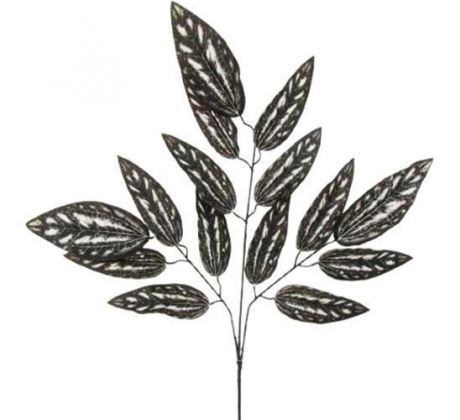 Umelé lístie čiernobiele 72 cm