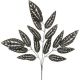 Umelé lístie čiernobiele 72 cm