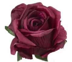 Umelá ruža burgundy 9 cm