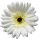 Umelá gerbera biela 10 cm