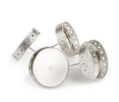 Bodce ornament strieborné 7,5 cm / 4 ks