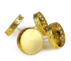 Bodce ornament zlaté 7,5 cm / 4 ks