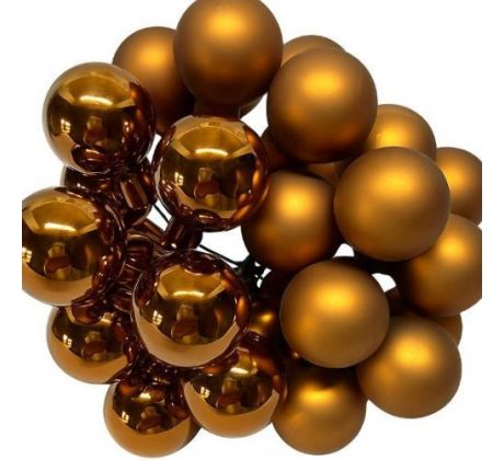 Guličky medené na drôte 2 cm / 24 ks