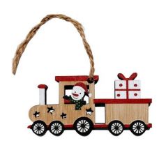 Drevený vláčik na zavesenie 10 ks