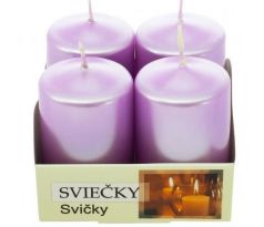 Vianočná adventná sviečka fialová 4 ks