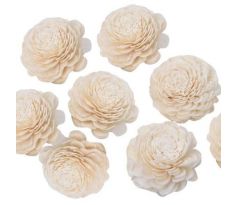 Dekorácia ružičky Sola Beli 4 cm / 10 ks