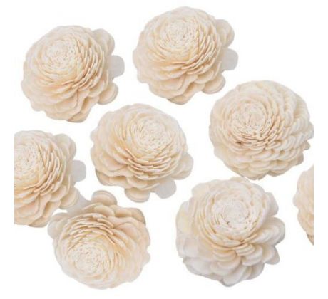 Dekorácia ružičky Sola Beli 4 cm / 10 ks