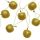 Jabĺčka zlaté s glitrami na zavesenie 2,5 cm / 18 ks