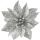 Kvet gliter so štipcom strieborný 9 cm / 1 ks