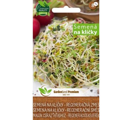 Zmes semien horčica, ďatelina, potočnica, reďkev a pažítka 20 g - Regeneračná zmes