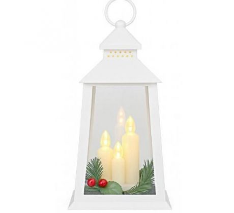 Lampáš biely 3 x LED žltá 35 cm