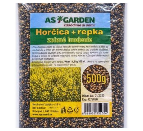 Horčica a repka na zelené hnojenie 500 g