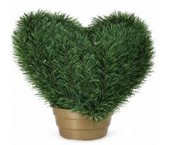 Srdce čečina v kvetináči 35 x 35 cm