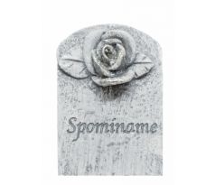 Dekorácia s ružou SPOMÍNAME 6 cm / 1 ks