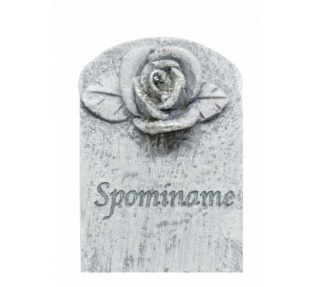 Dekorácia s ružou SPOMÍNAME 6 cm / 1 ks