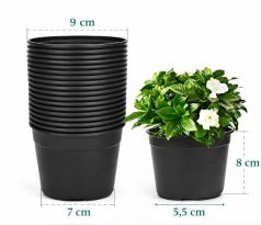 Kvetináč na priesadu okrúhly  9 x 8 cm / 10 ks