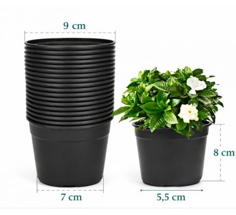 Kvetináč na priesadu okrúhly  9 x 8 cm / 10 ks