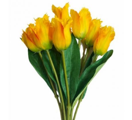 Umelá kytica tulipány žlté 44 cm