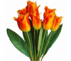 Umelá kytica tulipány oranžové 44 cm